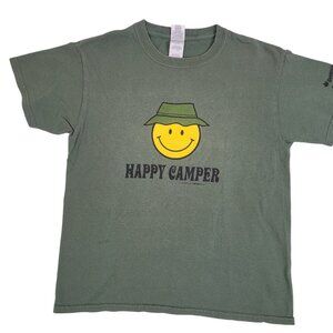 2001 Geneseo Campground Happy Camper Unisex Youth Crewneck Cotton Tee SS Medium